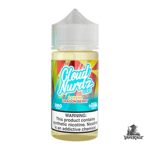 Banana Dragonberry Iced — Cloud Nurdz 100mL Freebase Freebase E-Liquid at Vapekage
