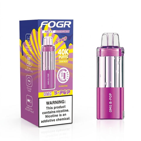 Fogr Next 40K Puff Disposable Replacement Pod — Omg B-Pop Flavor