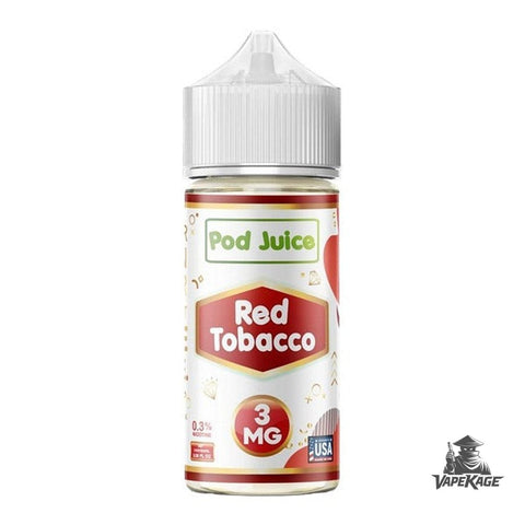 Red Tobacco — Pod Juice 100mL Freebase Freebase E-Liquid at Vapekage