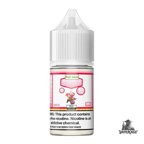 Strawberry Ice Cream — Pod Juice 30mL Nic Salt Nicotine Salt E-Liquid at Vapekage