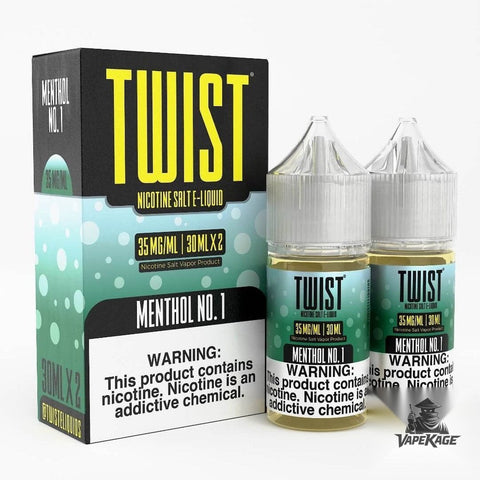 Menthol No. 1 — Twist E-Liquids 60mL (2x30mL twin pack) Nic Salt Nicotine Salt E-Liquid at Vapekage