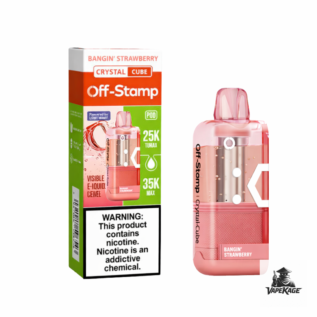 off stamp crystal cube vape flavors 25K Pods — $17.99 – Vapekage Variation:3mg Grape Blow Pop Geek Vuse Ultra Kit