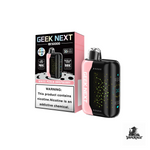 Geek Next 50K Zero Nicotine Disposable Vape White Peach Raspberry Flavor — 50,000 Puffs, 0% (zero nicotine, 0mg), Rechargeable | Vapekage