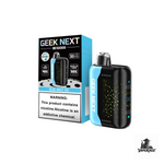 Geek Next 50K Zero Nicotine Disposable Vape Blue Razz Ice Flavor — 50,000 Puffs, 0% (zero nicotine, 0mg), Rechargeable | Vapekage