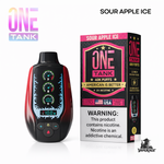 One Tank 40K Disposable Vape in Sour Apple Ice flavor, 40000 puffs, 22mL, Made in USA