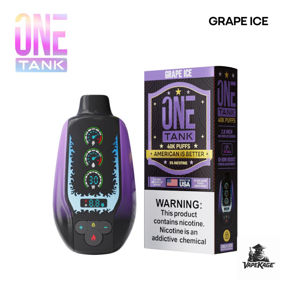 One Tank 40K Disposable Vape — 40,000 Puffs, Smart Screen