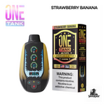 One Tank 40K Disposable Vape in Strawberry Banana flavor, 40000 puffs, 22mL, Made in USA