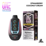 One Tank 40K Disposable Vape in Strawberry Coconut Cream flavor, 40000 puffs, 22mL, Made in USA