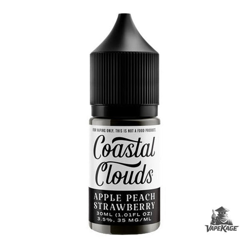Apple Peach Strawberry — Coastal Clouds 30mL Nic Salt Nicotine Salt E-Liquid at Vapekage