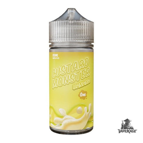 Banana Nicotine Free Custard Monster Vape Labs 100mL Freebase Freebase E-Liquid at Vapekage