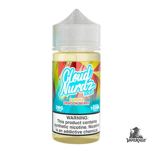 Banana Dragonberry Iced — Cloud Nurdz 100mL Freebase Freebase E-Liquid at Vapekage