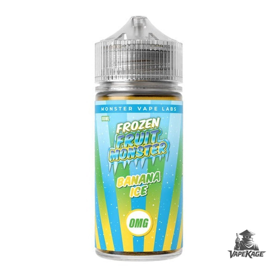 Banana Ice Nicotine Free Frozen Fruit Monster Vape Labs 100mL Freebase Freebase E-Liquid at Vapekage