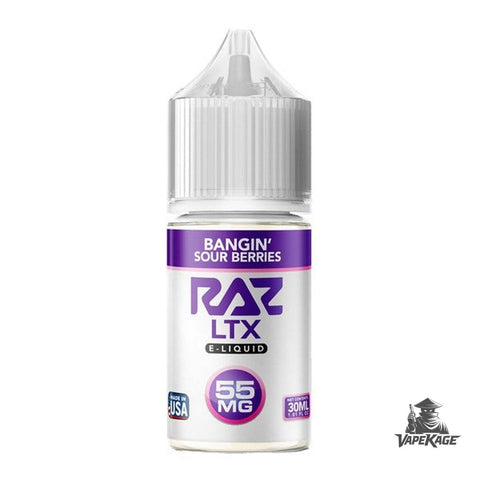 Bangin Sour Berries RAZ x — Pod Juice 30mL Nic Salt Nicotine Salt E-Liquid at Vapekage