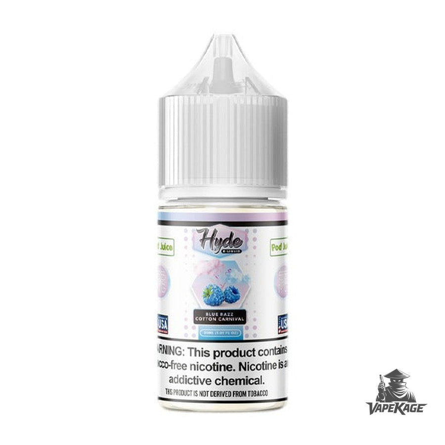Blue Razz Cotton Candy Hyde x — Pod Juice 30mL Nic Salt Nicotine Salt E-Liquid at Vapekage