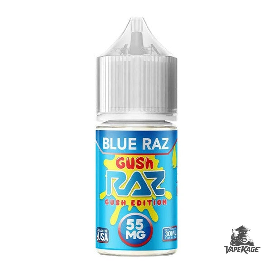 Blue Razz Gush RAZ x — Pod Juice 30mL Nic Salt Nicotine Salt E-Liquid at Vapekage