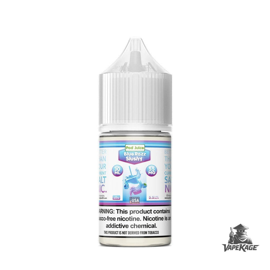 Blue Razz Slushy — Pod Juice 30mL Nic Salt Nicotine Salt E-Liquid at Vapekage