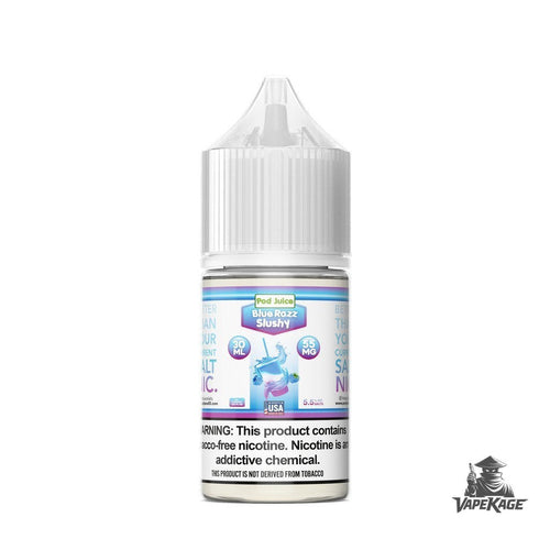 Blue Razz Slushy — Pod Juice 30mL Nic Salt Nicotine Salt E-Liquid at Vapekage