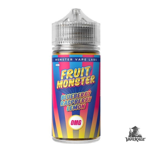 Blueberry Raspberry Lemon Nicotine Free Fruit Monster Vape Labs 100mL Freebase Freebase E-Liquid at Vapekage