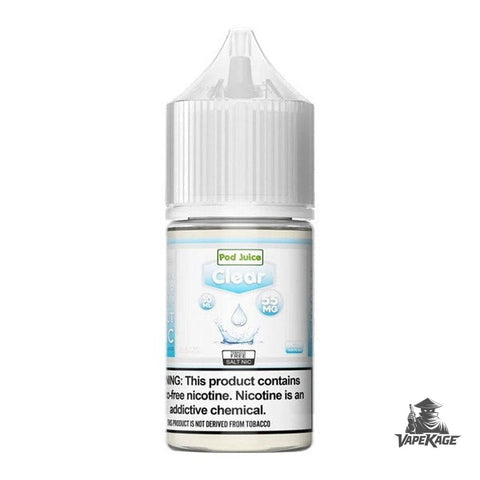 Clear — Pod Juice 30mL Nic Salt Nicotine Salt E-Liquid at Vapekage
