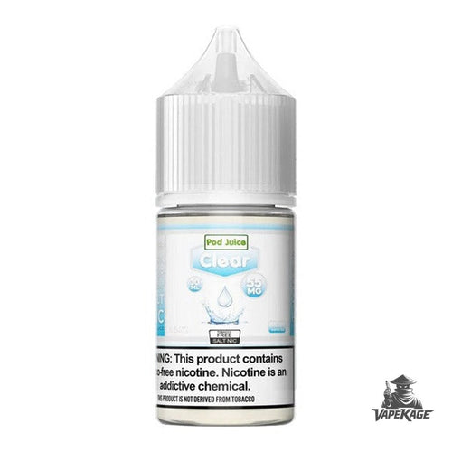 Clear — Pod Juice 30mL Nic Salt Nicotine Salt E-Liquid at Vapekage