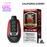 One Tank 40K Disposable Vape in California Cherry flavor, 40000 puffs, 22mL, Made in USA