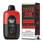 Fifty Bar Black Series 20K Disposable Vape in Cinnamon Funnel Cake flavor, 20000 puffs