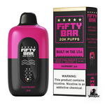 Fifty Bar Black Series 20K Disposable Vape in Raspberry Jam flavor, 20000 puffs