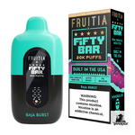 Fifty Bar x Fruitia 20K Disposable Vape in Baja Burst flavor, 20000 puffs