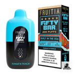 Fifty Bar x Fruitia 20K Disposable Vape in Hawaiian Punch flavor, 20000 puffs
