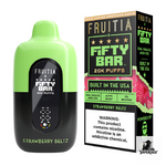 Fifty Bar x Fruitia 20K Disposable Vape in Strawberry Beltz flavor, 20000 puffs