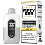 Fifty Bar White Series 20K Disposable Vape in Gummy Whip flavor, 20000 puffs