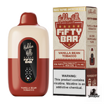 Fifty Bar x Hidden Hills 20K Disposable Vape in Vanilla Bean Tobacco flavor, 20000 puffs