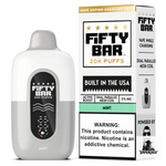 Fifty Bar White Series 20K Disposable Vape in Mint flavor, 20000 puffs