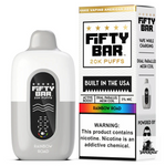 Fifty Bar White Series 20K Disposable Vape in Rainbow Road flavor, 20000 puffs