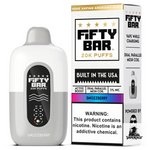 Fifty Bar White Series 20K Disposable Vape in SnozzBerry flavor, 20000 puffs