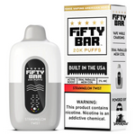 Fifty Bar White Series 20K Disposable Vape in Strawmelon Twist flavor, 20000 puffs
