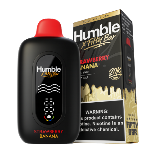 Strawberry Banana Fifty Bar x Humble disposable vape – classic fruit blend vape