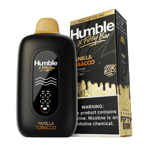 Vanilla Tobacco Fifty Bar x Humble disposable vape – tobacco blend flavor vape