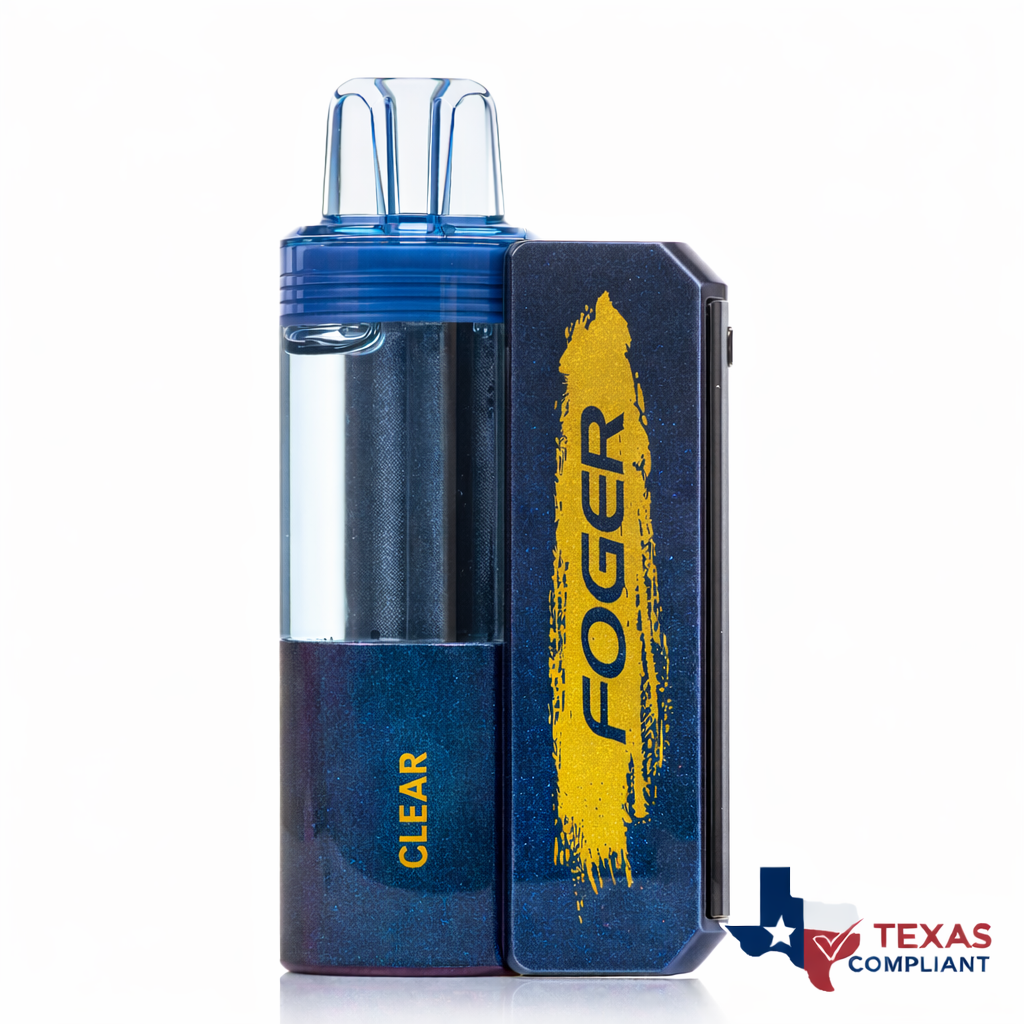 Foger Switch Pro 30K disposable vape in Clear flavor, rechargeable high-puff vape device Texas compliant