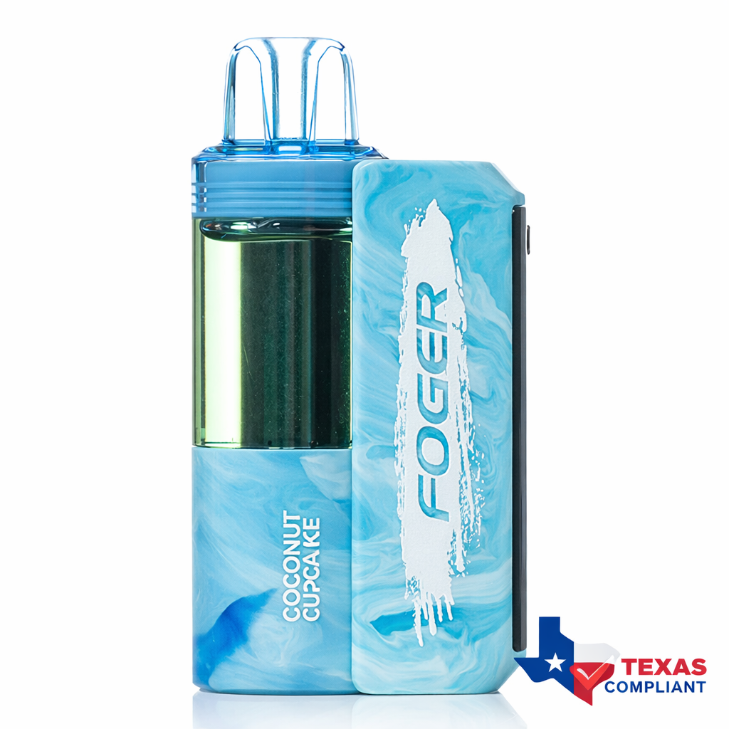 Foger Switch Pro 30K disposable vape in Coconut Cupcake flavor, rechargeable high-puff vape device Texas compliant