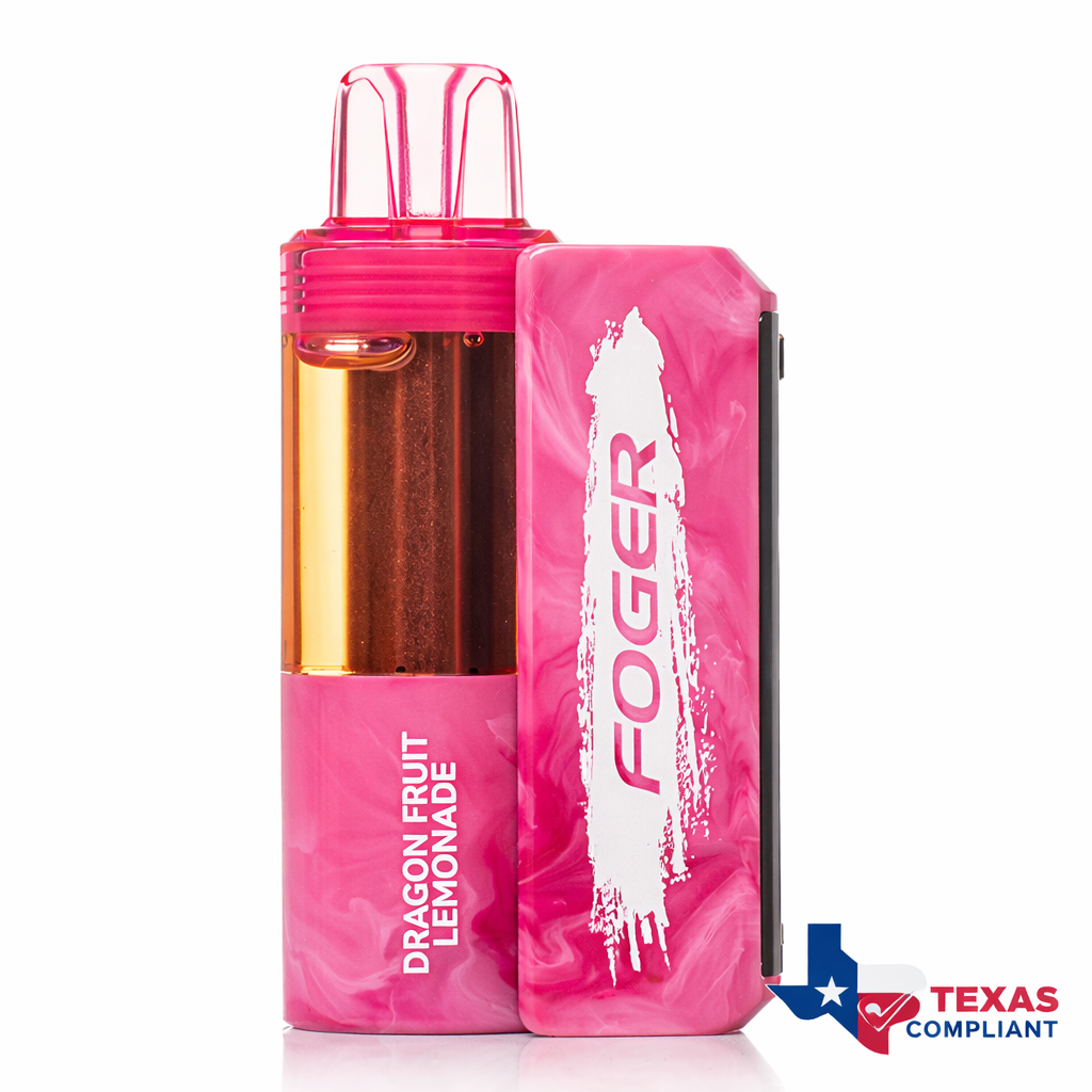 Foger Switch Pro 30K disposable vape in Dragon Fruit Lemonade flavor, rechargeable high-puff vape device Texas compliant
