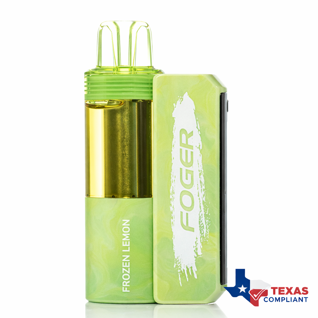 Foger Switch Pro 30K disposable vape in Frozen Lemon flavor, rechargeable high-puff vape device Texas compliant