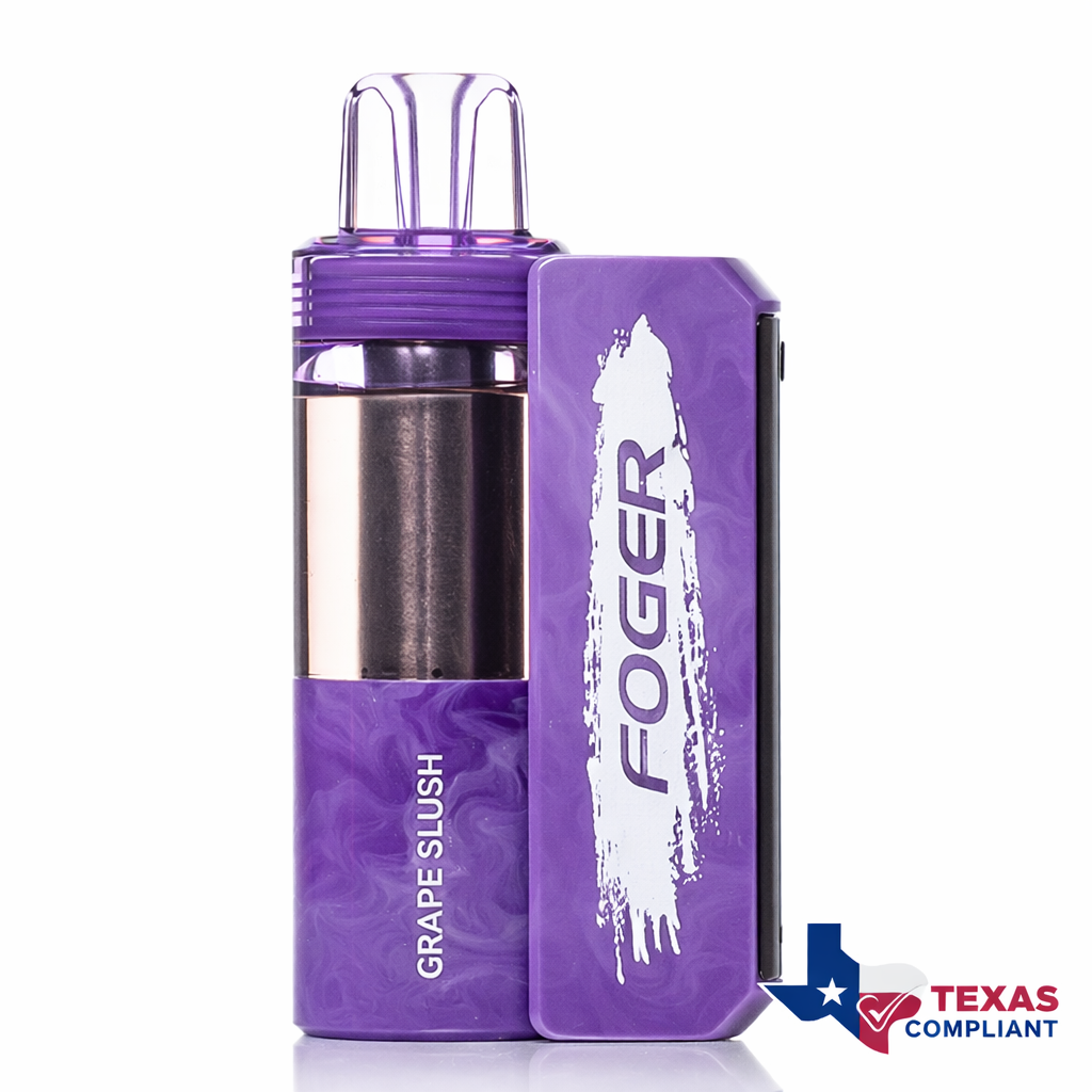 Foger Switch Pro 30K disposable vape in Grape Slush flavor, rechargeable high-puff vape device Texas compliant