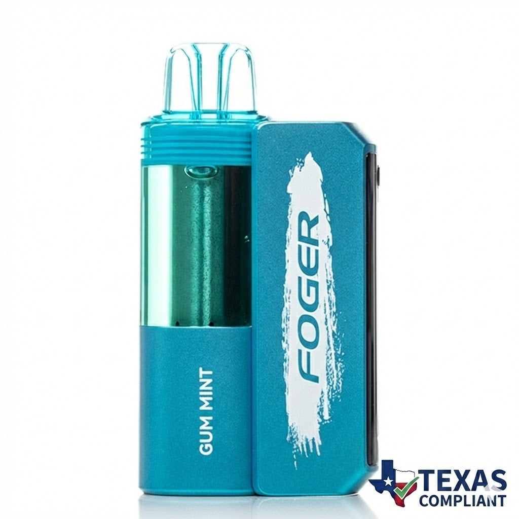 Foger Switch Pro 30K disposable vape in Gum Mint flavor, rechargeable high-puff vape device Texas compliant