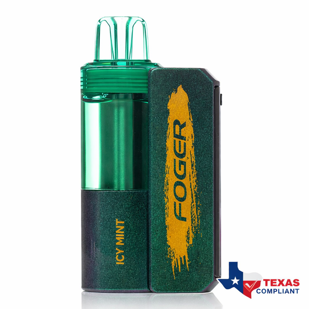 Foger Switch Pro 30K disposable vape in Icy Mint flavor, rechargeable high-puff vape device Texas compliant