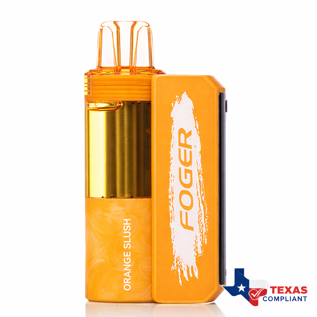 Foger Switch Pro 30K disposable vape in Orange Slush flavor, rechargeable high-puff vape device Texas compliant