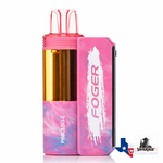 Foger Switch Pro 30K disposable vape in Pink and Blue flavor, rechargeable high-puff vape device Texas compliant