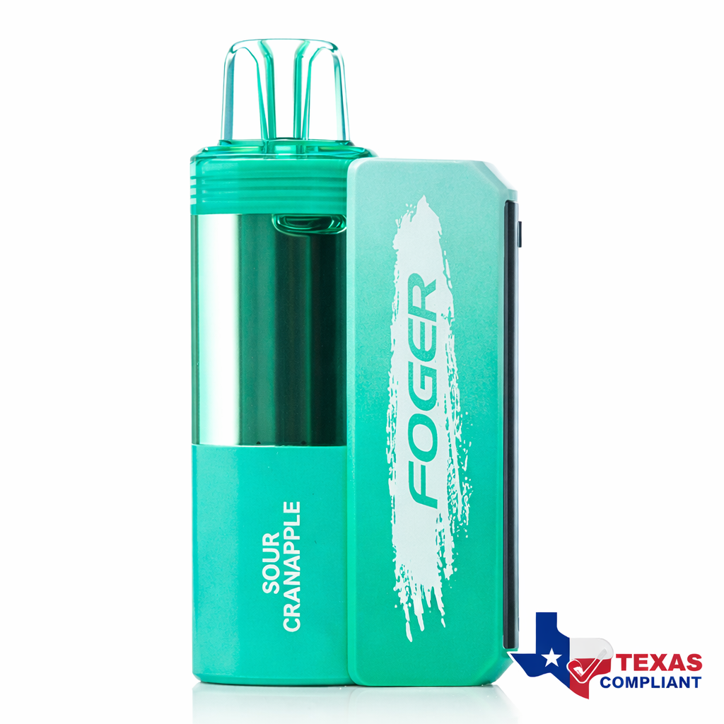Foger Switch Pro 30K disposable vape in Sour Cranapple flavor, rechargeable high-puff vape device Texas compliant