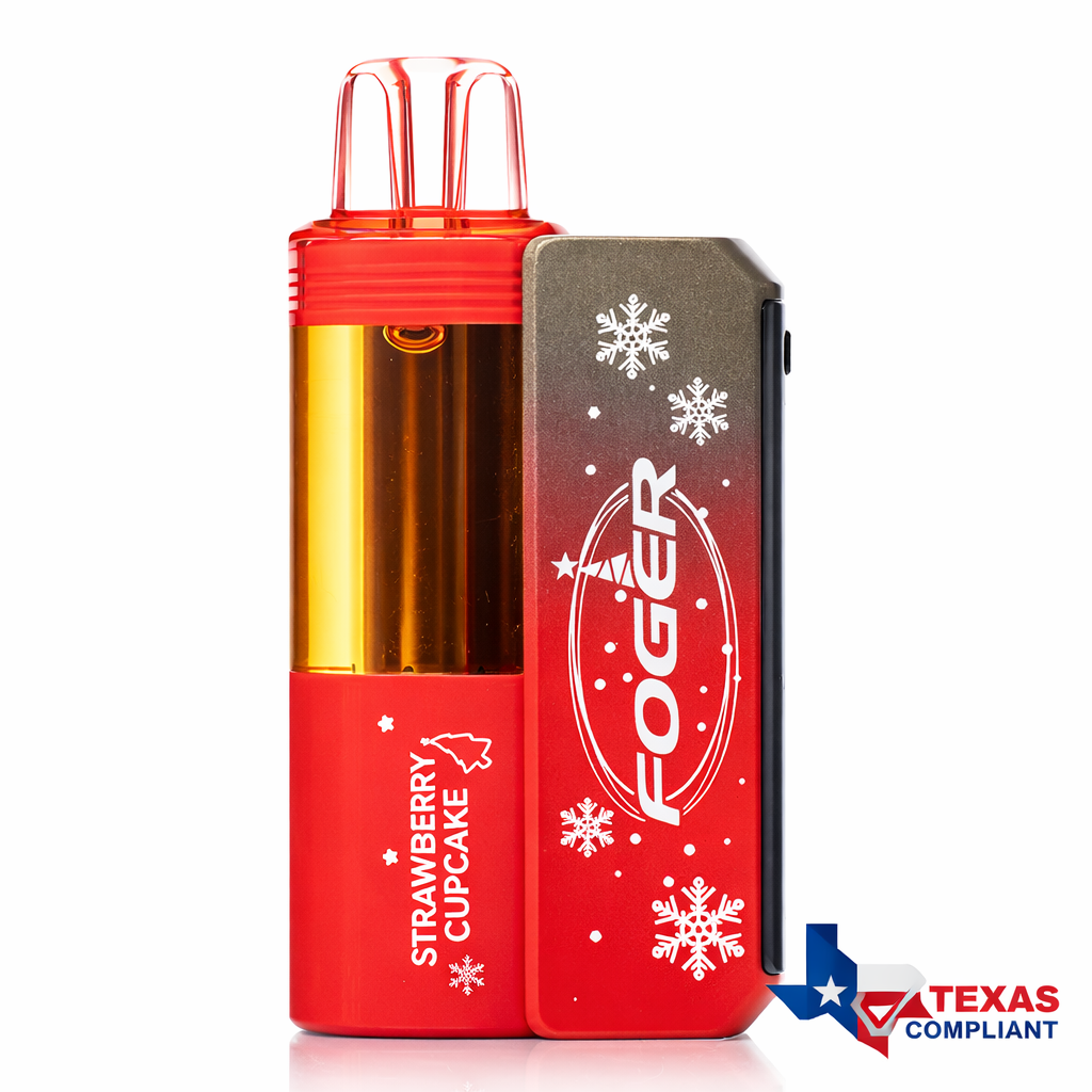 Foger Switch Pro 30K disposable vape in Strawberry Cupcake flavor, rechargeable high-puff vape device Texas compliant