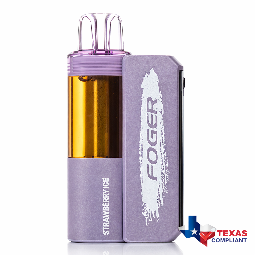 Foger Switch Pro 30K disposable vape in Strawberry Ice flavor, rechargeable high-puff vape device Texas compliant